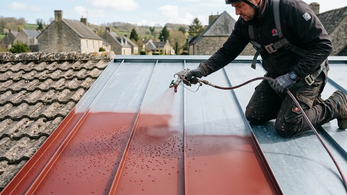 Aplikace dvouvrstvého akrylátového nátěru Eternal mat bezvzduchovým stříkáním Airless s hydrofobním lotosovým efektem v Praze